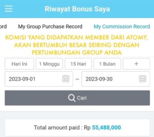 Testi Bukti Bonus Bisnis Atomy Indonesia Shopping Mall