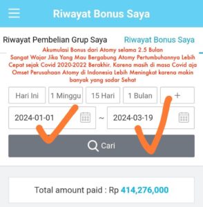 Bonus Member Bisnis Atomy Global Shop