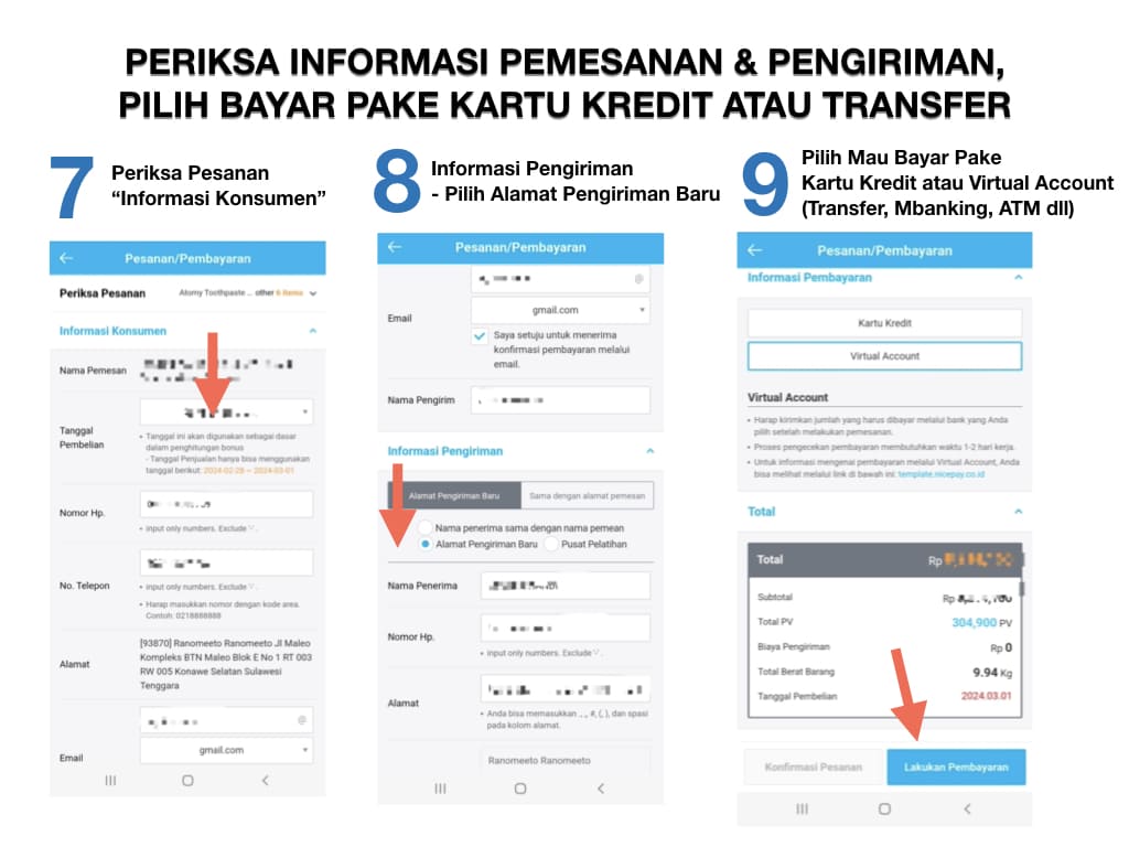 Panduan Cara Bayar Pesanan Produk Atomy
