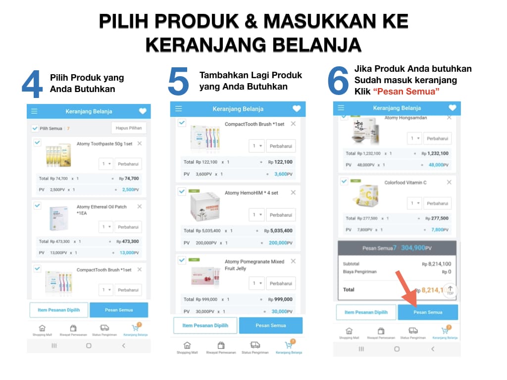 Cara Order Belanja Online Produk Atomy