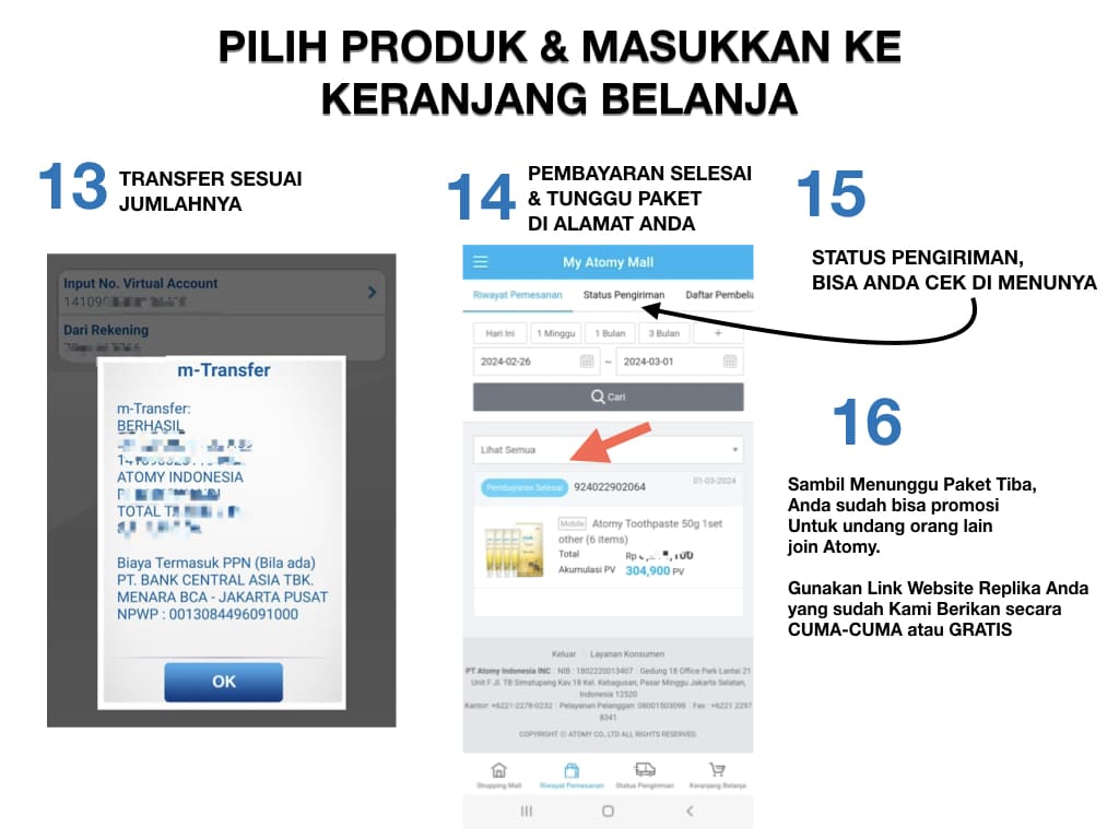 Cara Lihat Pengiriman Produk Aplikasi Atomy